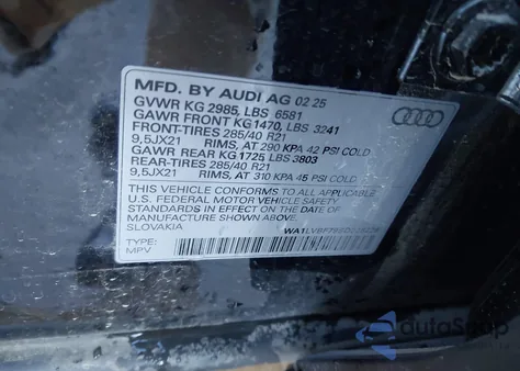 2025 Audi Q7 Premium Plus 55 Tfsi Quattro Tiptronic z USA, uszkodzony, nr VIN WA1LVBF79SD026228